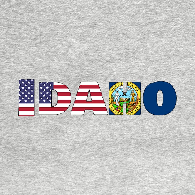 Idaho State Flag/America Flag Logo by ElevenGraphics